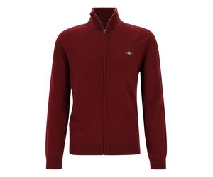 EXTRAFINE LAMBSWOOL ZIP CARDIGAN L