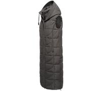 Extralange Steppweste mit Kapuze "Brezelchen" Anthracite XL