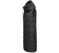 Extralange Steppweste mit Kapuze "Brezelchen" Black L