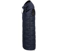 Extralange Steppweste mit Kapuze "Brezelchen" Navy XL