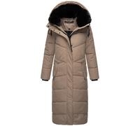 Steppmantel NAVAHOO "Hingucker XIV" Gr. M (38), grau (taupe) Damen Mäntel Übergangsmäntel Wintermantel mit abnehmbaren Kunstfellkragen (82177761-M)