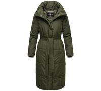 Extralanger Steppmantel mit Gürtel "Mirenaa" Dark Olive XXL