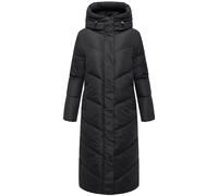 Extralanger Winter Steppmantel mit Kapuze "Ranjaa XVI" Black XL