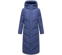 Extralanger Winter Steppmantel mit Kapuze "Ranjaa XVI" Blue Violet XL