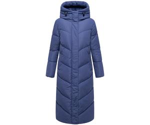 Extralanger Winter Steppmantel mit Kapuze "Ranjaa XVI" Blue Violet XL