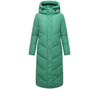 Extralanger Winter Steppmantel mit Kapuze "Ranjaa XVI" Crystal Green 5XL