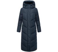 Extralanger Winter Steppmantel mit Kapuze "Ranjaa XVI" Navy M