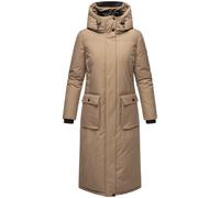 Extralanger Wintermantel mit Kapuze "Wolkenfrost XIV" Taupe Grey XL