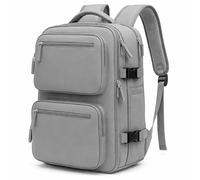 EXTRALINK Handgepäck Rucksack 40x30x20 cm 40L Flugzeug Reiserucksack, Grau | 180° Öffnung wie ein Koffer, Kompressionsriemen, Nassfach, versteckte Rückentasche, Polsterfach für Laptop, Trolleyband