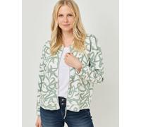 Extrasofte Shirtjacke mit Print, oliv gemustert, Größe 42, Jeans Fritz