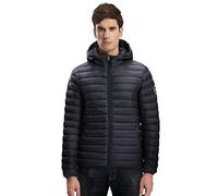 Extreme Pop Herren Daunenjacke mit Kapuze aus reinweißer Gänsedaunen Britischer marke (Schwarz1, M)