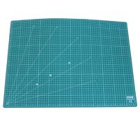 Schneidematte / Schneideunterlage / Bastelunterlage, A2, selbstheilend, aus 5 Schichten, mit Raster auf Vorder- und Rückseite, beidseitig benutzbar, Farbe: grün, 1 Stück