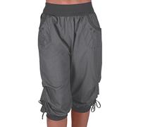 Eye Catch Chicago Damen Capri Crop Shorts Haremshosen der Frauen 3/4 Dreiviertelhose Dark Grauu Gr. 46