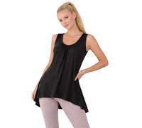 Eye Catch Damen Longtop Tunika Große Größen - Locker Fallend, Lang Geschnitten, Ärmellos, Jersey, Asymmetrischer Saum, Fließendes Longshirt, Schmeichelhaft, Größen 42-56