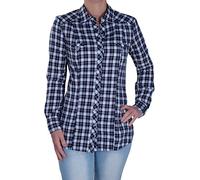 Eye Catch - Damen Pfiffig Kariert Büro Kurze Hülsen Frauen Scheck Bluse Hemd Oberteile