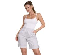 Eye Catch Damen Plus Size Bengalin Shorts mit 4-Wege-Stretch, Elastischer Bund, Taschen, Umschlag - Größen 40-52