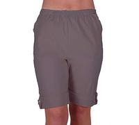 Eye Catch Damen Plus Size Bengalin Shorts mit 4-Wege-Stretch, Elastischer Bund, Taschen, Umschlag - Größen 40-52