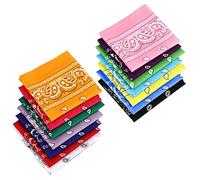Eyeleaf 14 Stück Bandana Baumwolle Bandana Damen Herren Bandanas Bunte Paisley Kopfbedeckung Schal für Haare Hals Handgelenk Krawatte Kopf