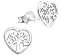 EYS JEWELRY Lebensbaum Ohrringe Silber 925 für Damen - 8 mm - Baum des Lebens Ohrstecker