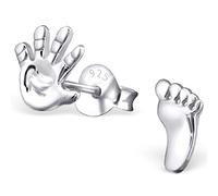 EYS JEWELRY Ohrstecker Damen Hand Fuß Baby 925 Sterling Silber Damen-Ohrringe