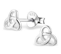 EYS JEWELRY Ohrstecker Damen Keltischer Dreiecks-Knoten Trinity 925 Sterling Silber Damen-Ohrringe