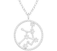 EYS JEWELRY Sternzeichen Kette Jungfrau Halskette Damen Silber 925 mit Anhänger Sternbild Zirkonia Kristalle Geschenke für Frauen Freundin Silberkette 45 cm im Schmucketui