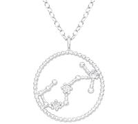 EYS JEWELRY Sternzeichen Kette Skorpion Halskette Damen Silber 925 mit Anhänger Sternbild Zirkonia Kristalle Geschenke für Frauen Freundin Silberkette 45 cm im Schmucketui