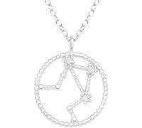 EYS JEWELRY Sternzeichen Kette Waage Halskette Damen Silber 925 mit Anhänger Sternbild Zirkonia Kristalle Geschenke für Frauen Freundin Silberkette 45 cm im Schmucketui