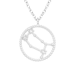 EYS JEWELRY Sternzeichen Kette Zwilling Halskette Damen Silber 925 mit Anhänger Sternbild Zirkonia Kristalle Geschenke für Frauen Freundin Silberkette 45 cm im Schmucketui
