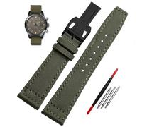 EZZON Uhrenarmband aus hochdichtem Nylon für IWC IW377724 IW371614, 20 mm, 21 mm, 22 mm, schwarzes Armeegrün, blaues Segeltuch-Armband, 22 mm