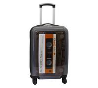 F|23, Hartschalen Trolley, Höhe: 50 cm, Mit Zahlenschloss, 4-Rollen-System, Tape, Voyage, Weiß/Grau, 77051-15