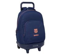 F.C.BARCELONA 2. EQUIPACIÓN Großer Rucksack mit Rädern, kompakt, abnehmbar, ideal für Kinder verschiedener Altersgruppen, bequem und vielseitig, Qualität und Widerstandsfähigkeit, 33 x 22 x 45 cm