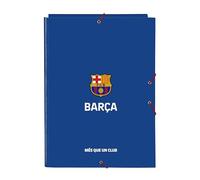 FC Barcelona 2. Teammappe mit 3 Klappen, ideal für Kinder unterschiedlichen Alters, bequem und vielseitig, Qualität und Widerstandsfähigkeit, 26 x 36,5 cm, Blau und Burgunderrot, blau/granate,