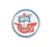 F.C. Hansa Rostock Pin Logo - Metall Anstecknadel für Fans - Fußball Fanartikel - Vereinslogo Pin für Jacke, Rucksack & Sammlung