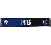 F.C.INTER Offizieller Inter Logo Schal 2021, Schwarz-Blau, Jacquard, Acryl/100%