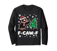 F-CAW-F Rabe Weihnachten Lustig Schwarze Krähe Holiday Langarmshirt