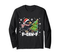 F-CAW-F Rabe Weihnachten Lustig Schwarze Krähe Holiday Langarmshirt