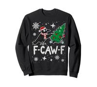 F-CAW-F Weihnachtskrähe Santa Hut Feiertag Rabe Herren Damen Sweatshirt