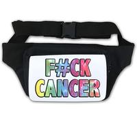 F*ck Bauchtasche mit buntem Logo, Weiß