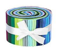 F Fityle 2,5" Vorgeschnittene 36 Baumwollstoffstreifenbündel zum Quilten - Multicolored, Blumig, Baumwolle, Stoffstreifenbündel