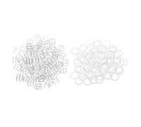 F Fityle 200Stk BH Ringe und Schieber, Unterwäsche Schieber Ringe Clips, BH-Träger Verstellbare Schnallen, DIY Handwerk Nähen Haken und augenverschluss für BH, Kleidung, Röcken, Nachthemden