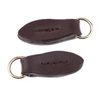 F Fityle 2er Pack Leder Reißverschlusszipper Zipper Pull Reißverschluss Anhänger Reißverschlussanhänger für Tasche Kleier Rucksack - Kaffee, M