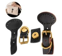 F Fityle 2Pcs Lederriemen Schnalle, Leder Taschenverschluss für Häkeltaschen, Leather Schnallen, Leather Snap Buckles mit Druckknopfverschluss für DIY Geldbörse Notebook Gepäck Taschen Nähen Dekor