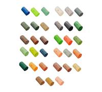F Fityle 30-teiliges Set Knüpfwolle für Teppich Schurwolle, Knüpfgarn Teppich, Cutter-Teppichgarn, DIY Crochet Latch Hook Cutter Rug Yarn für Knüpfteppich Kissen Häkeln Basteln Heimtextilien, Typ 3