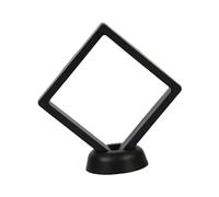 F Fityle 4 Stück 3D Schwebende Vitrine, 3D Floating Display Case, Schwarze Münzen Display Rahmen für antike Challenge Münzen, AA-Medaillon, Muscheln, Fossil, Edelsteine, Mineralien, 11x11x2cm