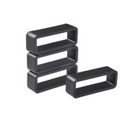 F Fityle 4X -Gurtschlaufen Uhrenarmbänder-Halter Praktische Schwarze -Gummi-Uhrengürtel Trinkbares Zubehör Befestigungsringe, 20MM