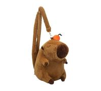 F Fityle Capybara-Rucksack mit Verstellbarem Riemen, Plüschtier Rucksack Kinder, Niedliche Snack-Tasche, Damen-Einkaufstasche, Cartoon Tasche für Snack Handy Kosmetik Geschenk, Braun