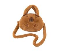 F Fityle Capybara Umhängetasche, Plüsch Rucksack Damen, Brauner Cartoon-Rucksack, Süßer Tierrucksack, Capybara Rucksack, Capybara Crossbody Bag, Cute Plush Bag, Novelty Handbag für Party im Freien