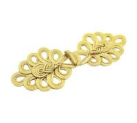 F Fityle Chinesischer Knoten-Frosch-Knopf, chinesischer Verschlussknopf, chinesischer Frosch-Verschluss, handgefertigter Knopf für Outfit, Kostüme, Gold