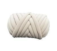 F Fityle Chunky Garn Roving Häkeln, Sperrige Armstricken, Grob Gestrickte Kuscheldecke, Roving Garn zum Handstricken Häkeln für Haustier Bett Sofa Bag, Beige
